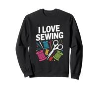 I Love Sewing Hilos Coloridos Agujas Tijeras Sudadera