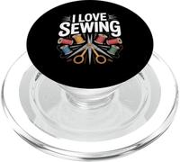 I Love Sewing Spools Tijeras Hilos Diversión PopSockets PopGrip para MagSafe