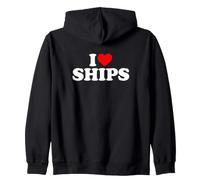 I Love Ships Sudadera con Capucha