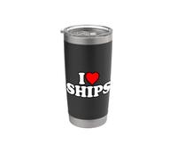 I Love Ships Vaso térmico de acero inoxidable de doble pared