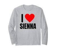 I Love Sienna Nombre Personalizado Mujeres Corazón BFF Amigo Niñas Manga Larga