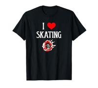 I Love Skating I Heart Skating Roller Skate Amante del monopatín Camiseta