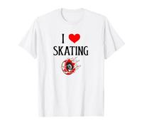 I Love Skating I Heart Skating Roller Skate Amante del monopatín Camiseta
