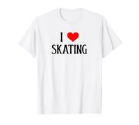I Love Skating I Heart Skating Roller Skate Amante del monopatín Camiseta