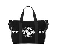 I Love Soccer - Bolsa de viaje estampada para fin de semana para adultos, adecuada para viajes, camping, picnics