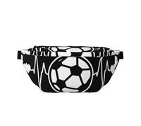 I Love Soccer - Cangurera para correr con estampado de fútbol, casual, ligera, con correa ajustable