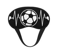 I Love Soccer - Cubreojos ajustable con estampado de fútbol para dormir, cómodo, sin presión y transpirable