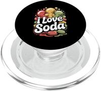 I Love Soda Colorful Bubbles Diversión PopSockets PopGrip para MagSafe