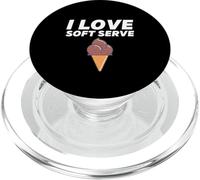 I Love Soft Serve Ice Cream Party Chocolate Ice Cream Cono PopSockets PopGrip para MagSafe