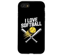 I Love Softball Bold Dedicación Pasión Expresada Carcasa para iPhone SE (2020) / 7 / 8