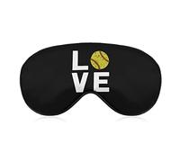 I Love Softball Sleep Eye Mask Cute Blindfold Eye Covers Eyeshade para Mujeres Hombres Regalos
