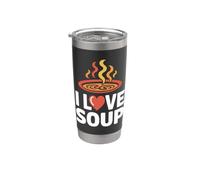 I Love Soup - Cuenco caliente para cocinar al vapor Vaso térmico de acero inoxidable de doble pared