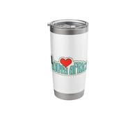 I Love South Africa - Diseño retro de corazón Vaso térmico de acero inoxidable de doble pared