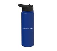 I Love South Africa - Recuerdo minimalista de vacaciones de viaje Stainless Steel Insulated Water Bottle