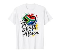 I Love South Africa Vacaciones Bandera Corazón Turista Viaje Camiseta