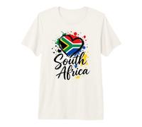 I Love South Africa Vacaciones Bandera Corazón Turista Viaje Camiseta Premium