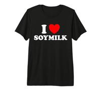 I Love Soymilk Funny Soy Face Vegan Bean Milk Base Base Fan Camiseta Premium