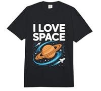 I Love Space Saturn Rockets Órbita Cósmica Comfort Colors Adult Heavyweight T-Shirt