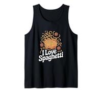 I Love Spaghetti Noodles Albóndigas Diversión Camiseta sin Mangas
