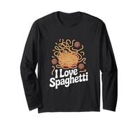 I Love Spaghetti Noodles Albóndigas Diversión Manga Larga