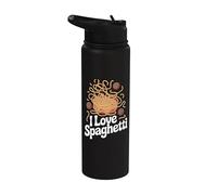 I Love Spaghetti Noodles Albóndigas Diversión Stainless Steel Insulated Water Bottle