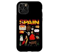 I Love Spain, Cool Spain Culture Doodle Illustration Graphic Carcasa para iPhone 11 Pro