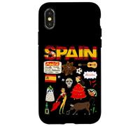 I Love Spain, Cool Spain Culture Doodle Illustration Graphic Carcasa para iPhone X/XS