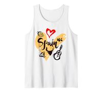 I Love Spain, Cool Spain Doodles Illustration Graphic Design Camiseta sin Mangas