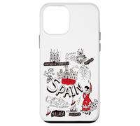 I Love Spain, Cool Spain Map with Traditional Style Doodles Carcasa para iPhone 12 Mini