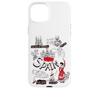I Love Spain, Cool Spain Map with Traditional Style Doodles Carcasa para iPhone 15 Plus