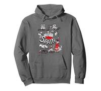 I Love Spain, Cool Spain Map with Traditional Style Doodles Sudadera con Capucha