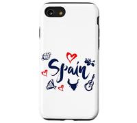 I Love Spain Culture tee Shirt, Vintage Spain Graphic Design Carcasa para iPhone SE (2020) / 7/8