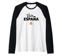 I Love Spain, Spain Coat of Arms Spanish Pride Flag Crest Camiseta Manga Raglan