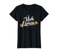 I Love Spain, Viva Espana Spain Illustration Graphic Design Camiseta gráfica económica, Mujer, Negro, L