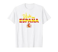 I Love Spain, Viva Espana Spanish Flag Pride Coat of Arms Camiseta gráfica económica, Hombre, Blanco, L