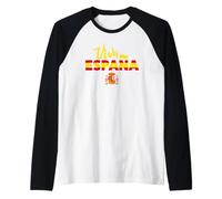 I Love Spain, Viva Espana Spanish Flag Pride Coat of Arms Camiseta Manga Raglan