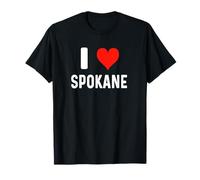 I Love Spokane Washington - Corazón - Recuerdo de Vacaciones de Viaje Camiseta