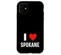 I Love Spokane Washington - Corazón - Recuerdo de Vacaciones de Viaje Carcasa para iPhone 11