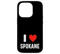 I Love Spokane Washington - Corazón - Recuerdo de Vacaciones de Viaje Carcasa para iPhone 14 Pro