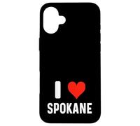 I Love Spokane Washington - Corazón - Recuerdo de Vacaciones de Viaje Carcasa para iPhone 16 Plus