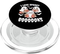 I Love Spooky Booooks Kawaii Fantasmas Libros Amante Lectura PopSockets PopGrip para MagSafe