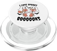 I Love Spooky Booooks Kawaii Fantasmas Libros Amante Lectura PopSockets PopGrip para MagSafe