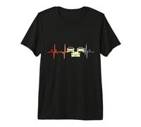I Love Sports Cars Heartbeat Camiseta Premium