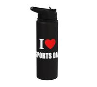 I Love Sports Day para hombres, mujeres, niños y profesores Stainless Steel Insulated Water Bottle