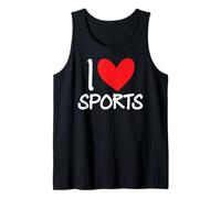 I Love Sports Fútbol Béisbol Baloncesto Futbolista Camiseta sin Mangas