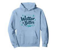 I Love Squirter: Wetter Is Better Humorous Adulto Gráfico Sudadera con Capucha, Unisex para Adultos, Azul Polvoriento, XL