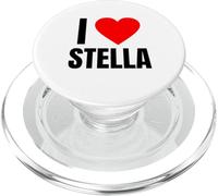 I Love Stella Nombre Personalizado Mujeres Corazón BFF Amigo Niñas PopSockets PopGrip para MagSafe