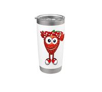 I Love Strawberry Cute Strawberry Girl Cool Women Fresa Vaso térmico de acero inoxidable de doble pared