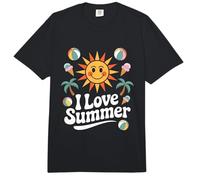 I Love Summer Sun Palmeras Helado Comfort Colors Adult Heavyweight T-Shirt