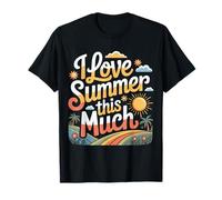 I Love Summer This Much Playa Sunshine Vibes |- Camiseta